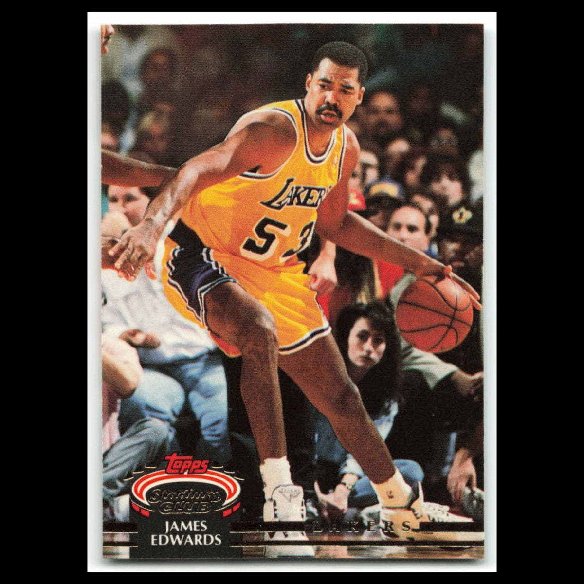 James Edwards #227 1992 Topps Stadium Club Los Angeles Lakers Basketball Card NM
