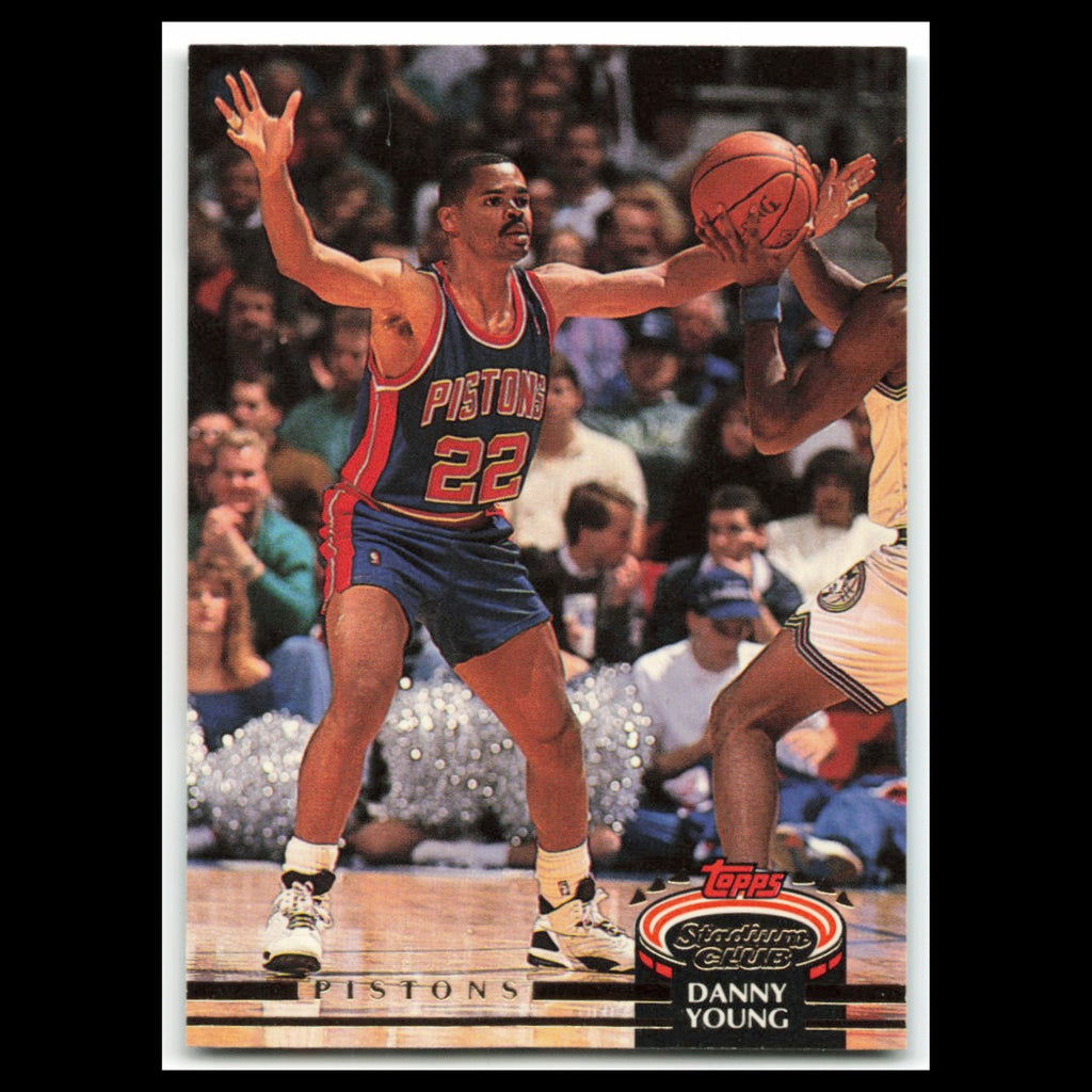 Danny Young #395 1992 Topps Stadium Club Detroit Pistons Basketball Card NBA NM