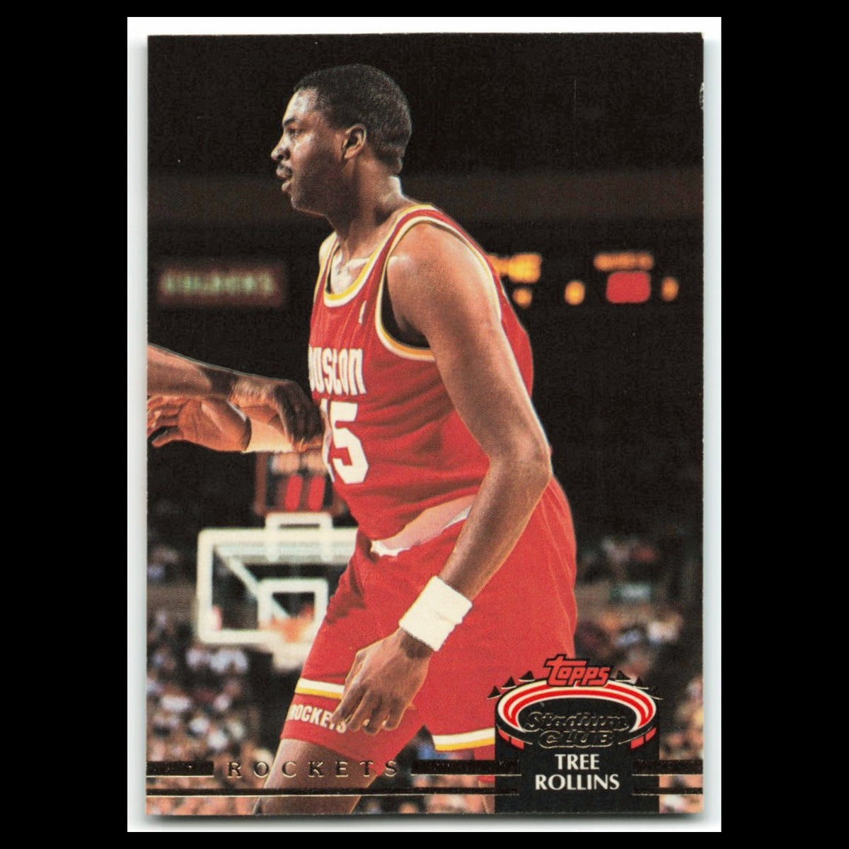 Tree Rollins #337 1992 Topps Stadium Club Houston Rockets Basketball Card NBA NM