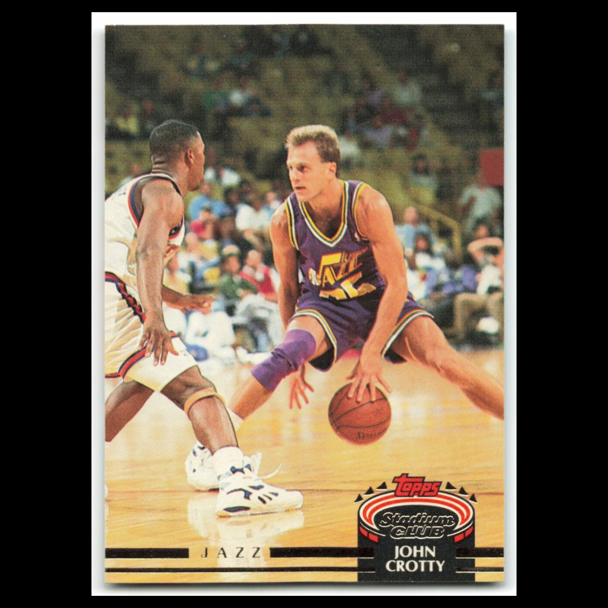 John Crotty Rookie #305 1992 Topps Stadium Club Utah Jazz Basketball Card NBA NM