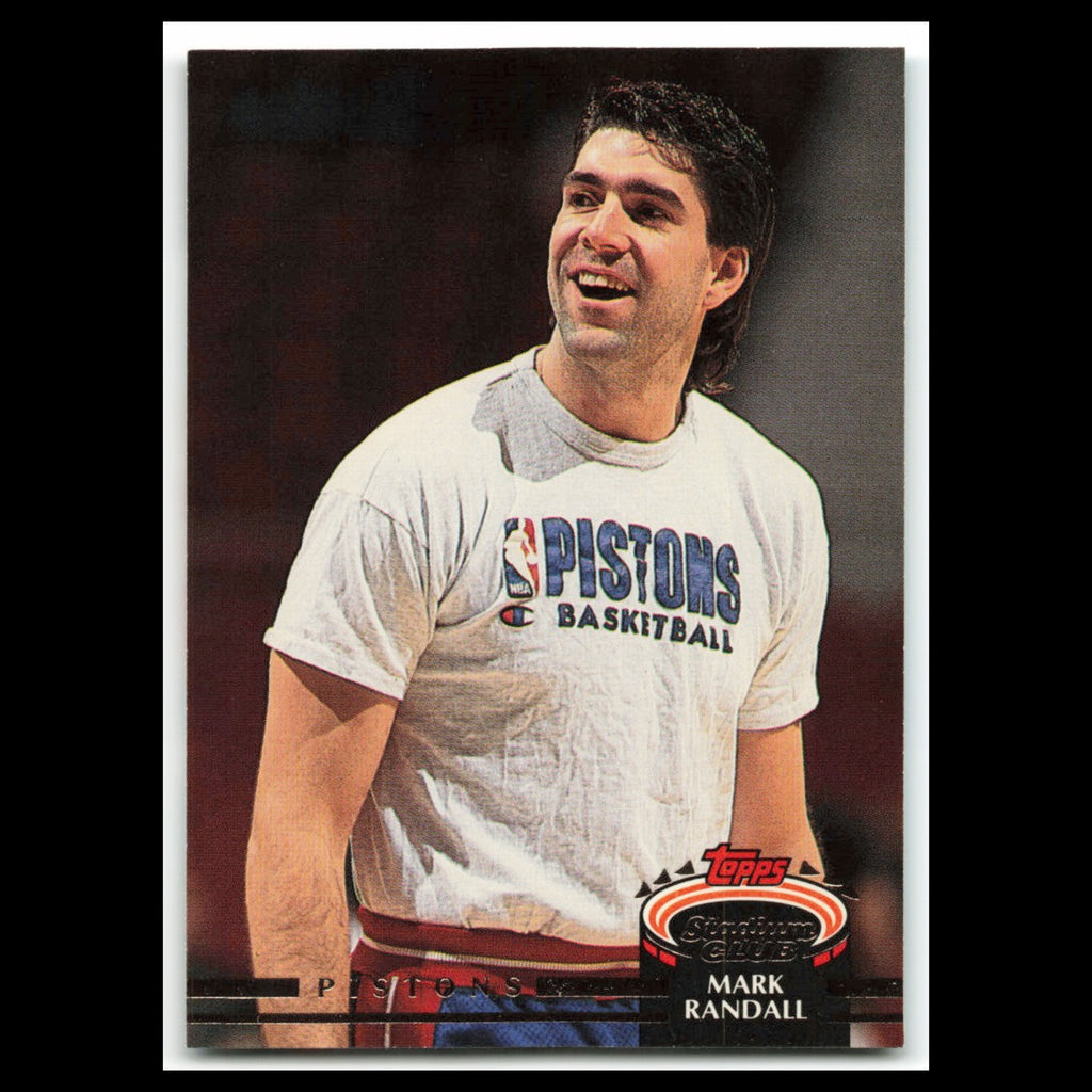 Mark Randall #322 1992 Topps Stadium Club Detroit Pistons Basketball Card NBA NM
