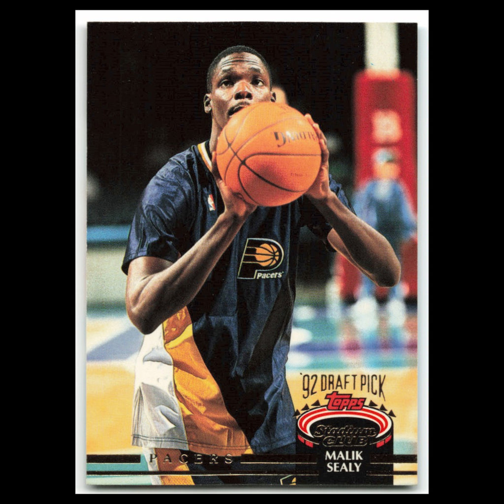 Malik Sealy #254 1992 Topps Stadium Club Indiana Pacers Basketball Card NBA NM
