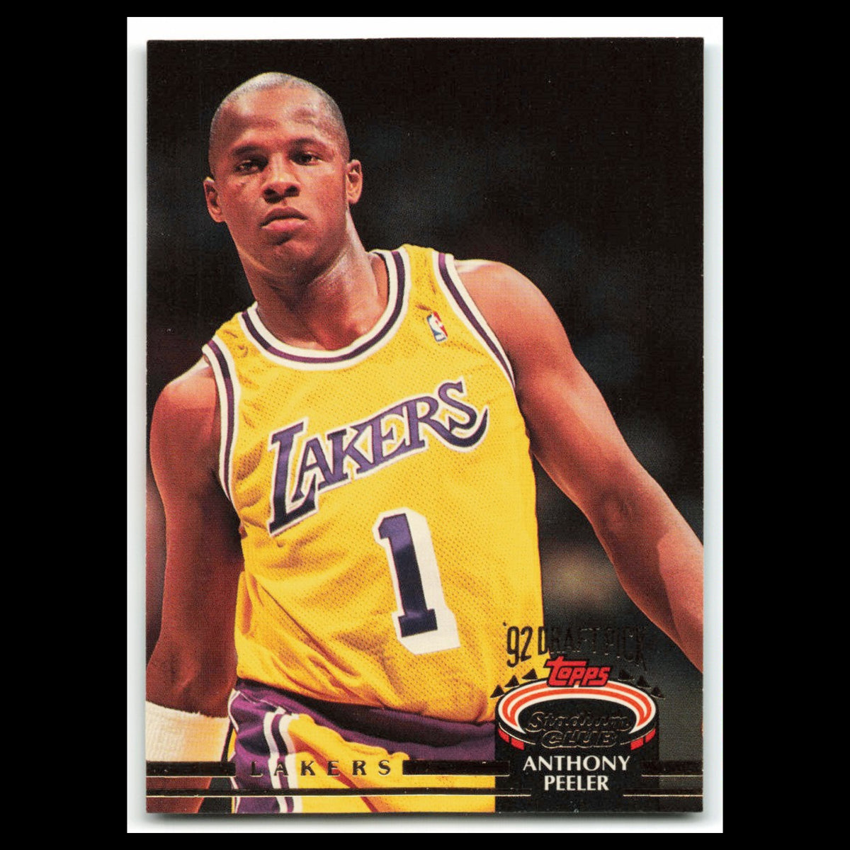 Anthony Peeler Rookie #250 1992 Topps Stadium Club Los Angeles Lakers Basketball