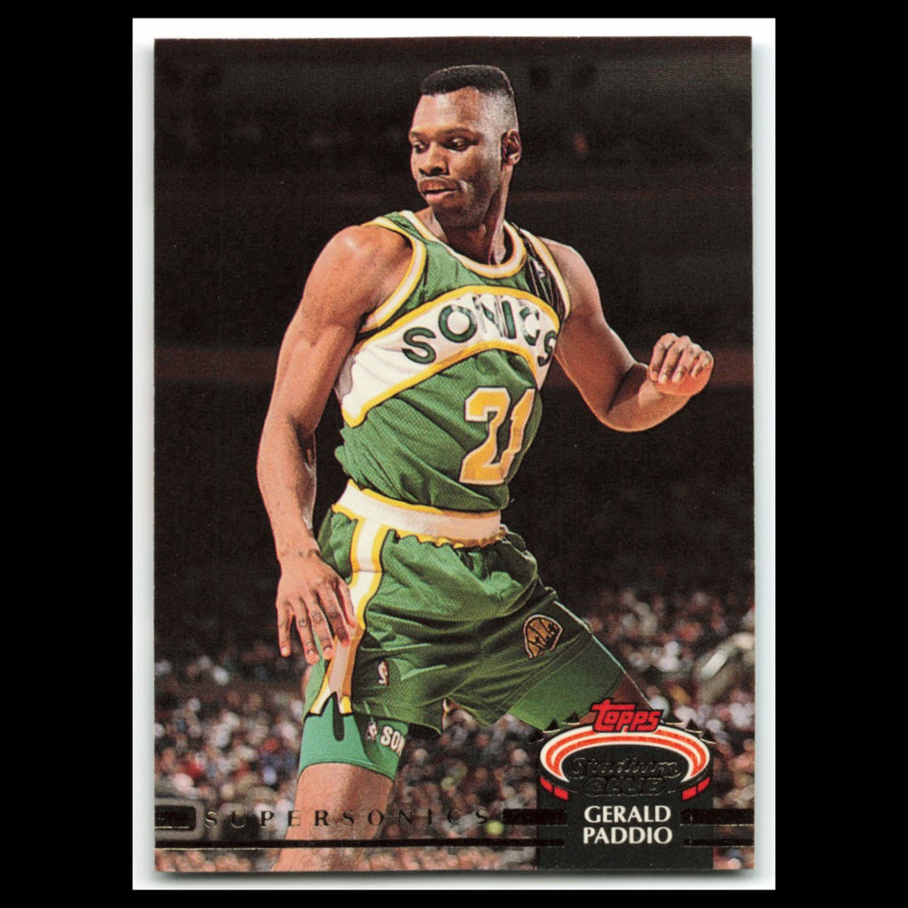 Gerald Paddio #294 1992 Topps Stadium Club Seattle SuperSonics Basketball Card