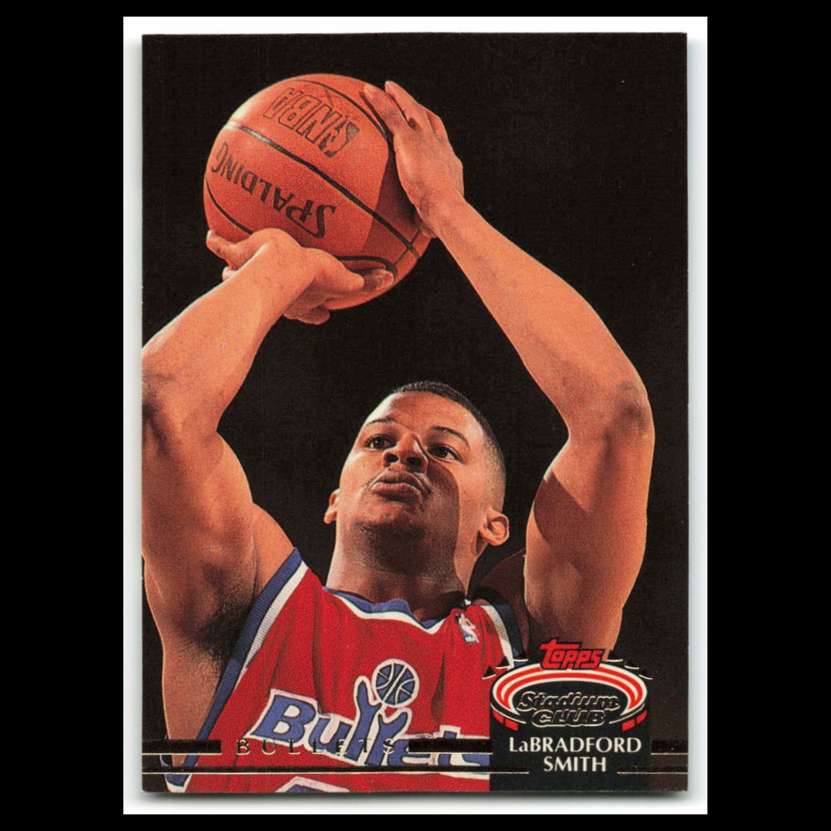 LaBradford Smith #372 1992 Topps Stadium Club Washington Bullets Basketball Card