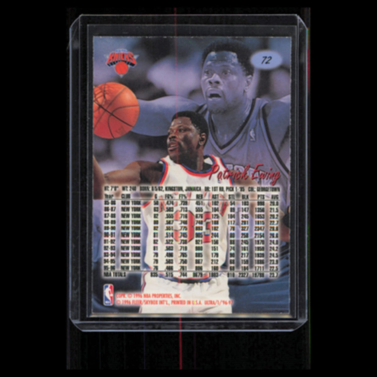 Patrick Ewing #72 1996 Ultra New York Knicks Basketball Card NBA NM
