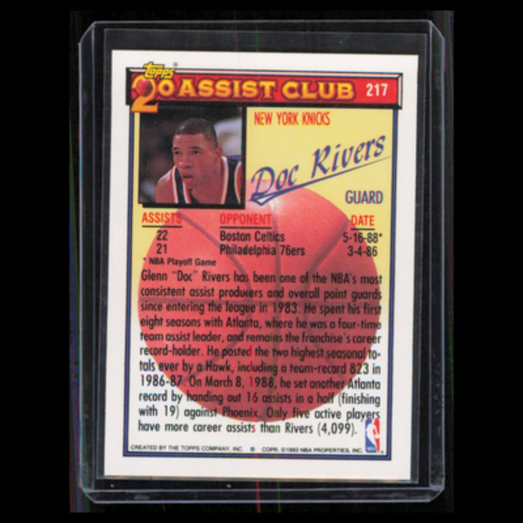 Doc Rivers #217 1992 Topps Gold New York Knicks Basketball Card NBA NM