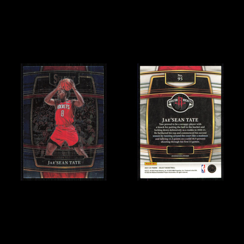 JaeSean Tate #95 2021 Panini Select Blue Houston Rockets Basketball Card NBA NM