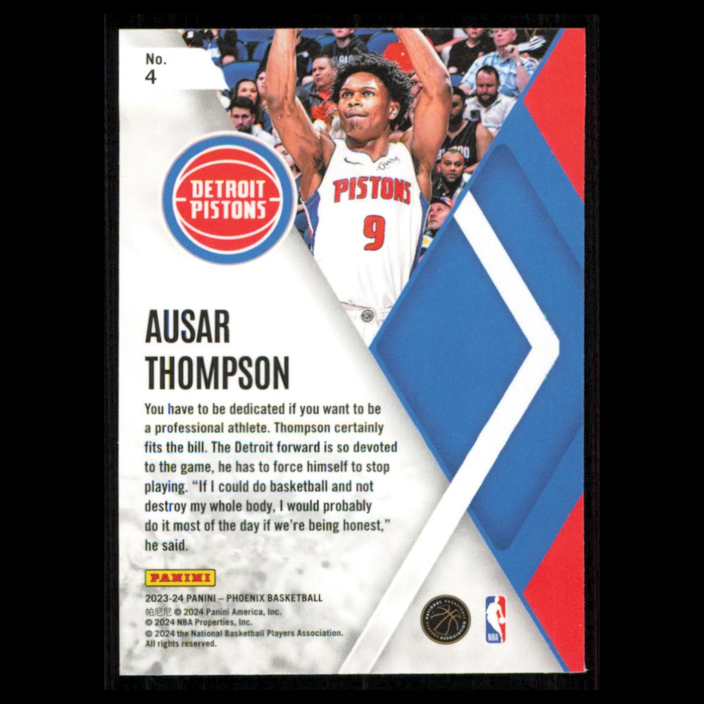 Ausar Thompson #4 2023 Panini Phoenix Detroit Pistons Basketball Card NBA NM