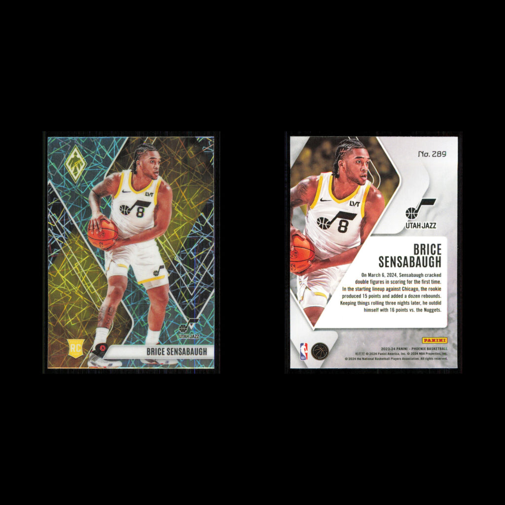 Brice Sensabaugh #289 2023 Panini Phoenix Teal Lazer Utah Jazz Basketball Card
