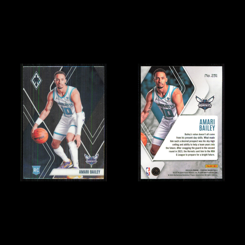 Amari Bailey Rookie #251 2023 Panini Phoenix Charlotte Hornets Basketball Card