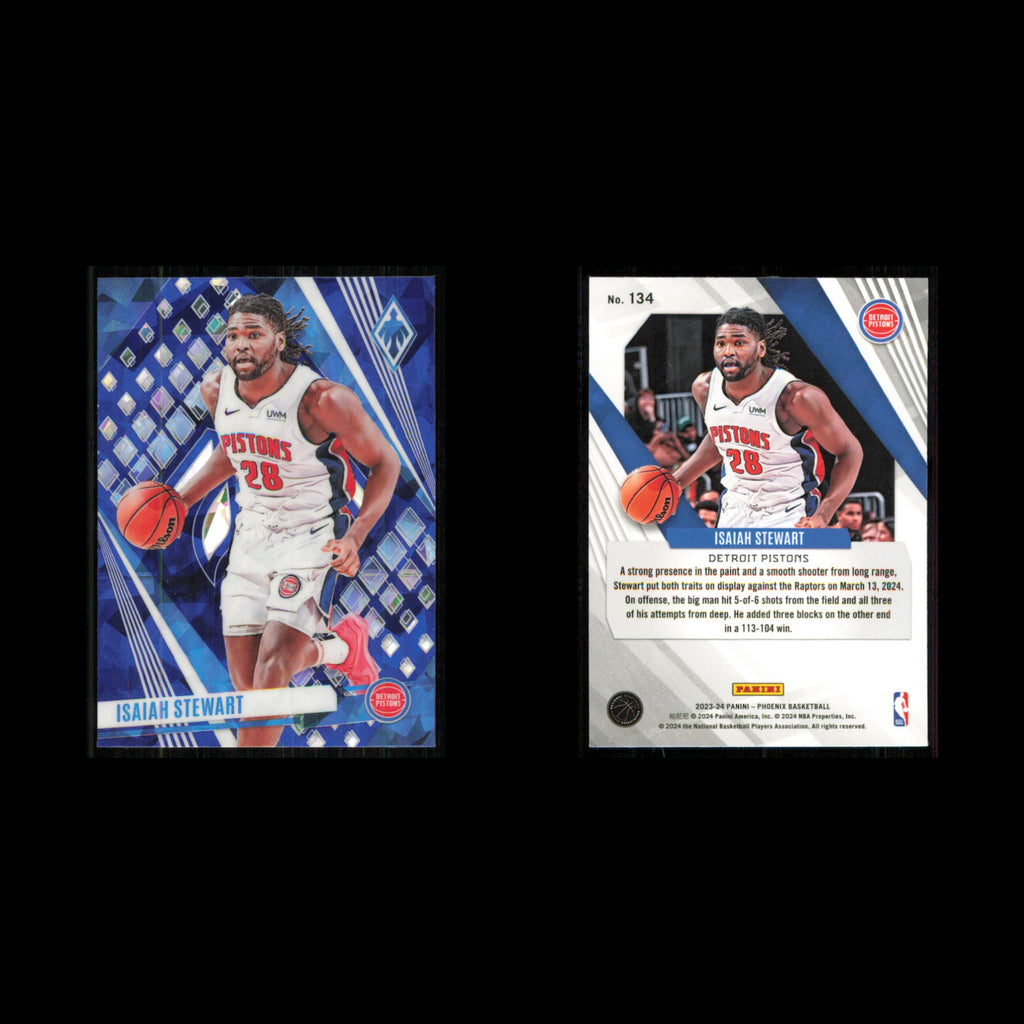 Isaiah Stewart #134 2023 Panini Phoenix Blue Ice Detroit Pistons Basketball Card