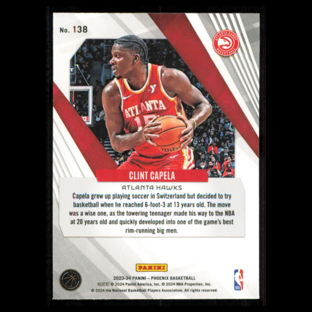 Clint Capela #138 2023 Panini Phoenix Blue Ice Atlanta Hawks Basketball Card NBA