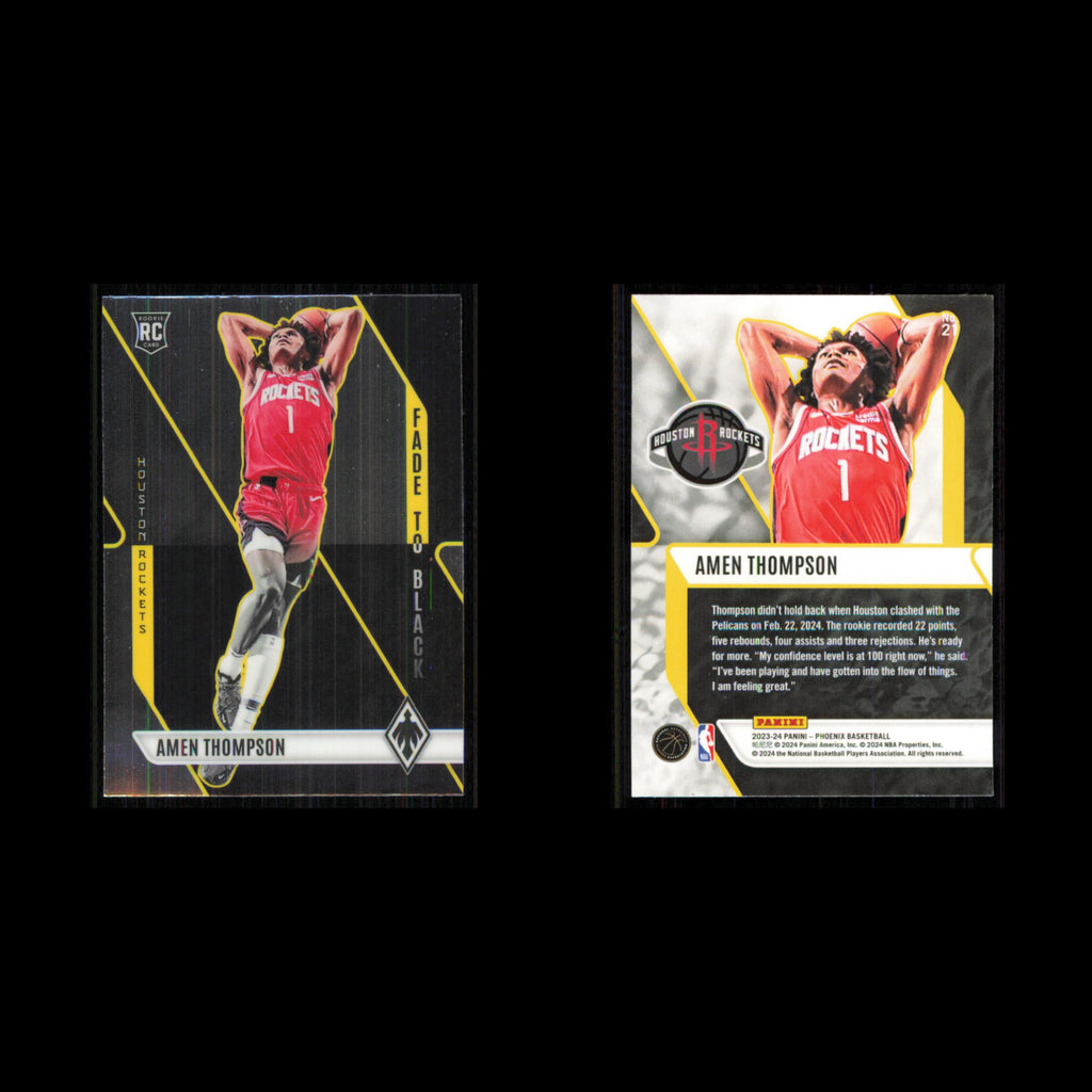 Amen Thompson Rookie #2 2023 Panini Phoenix Houston Rockets Basketball Card NBA