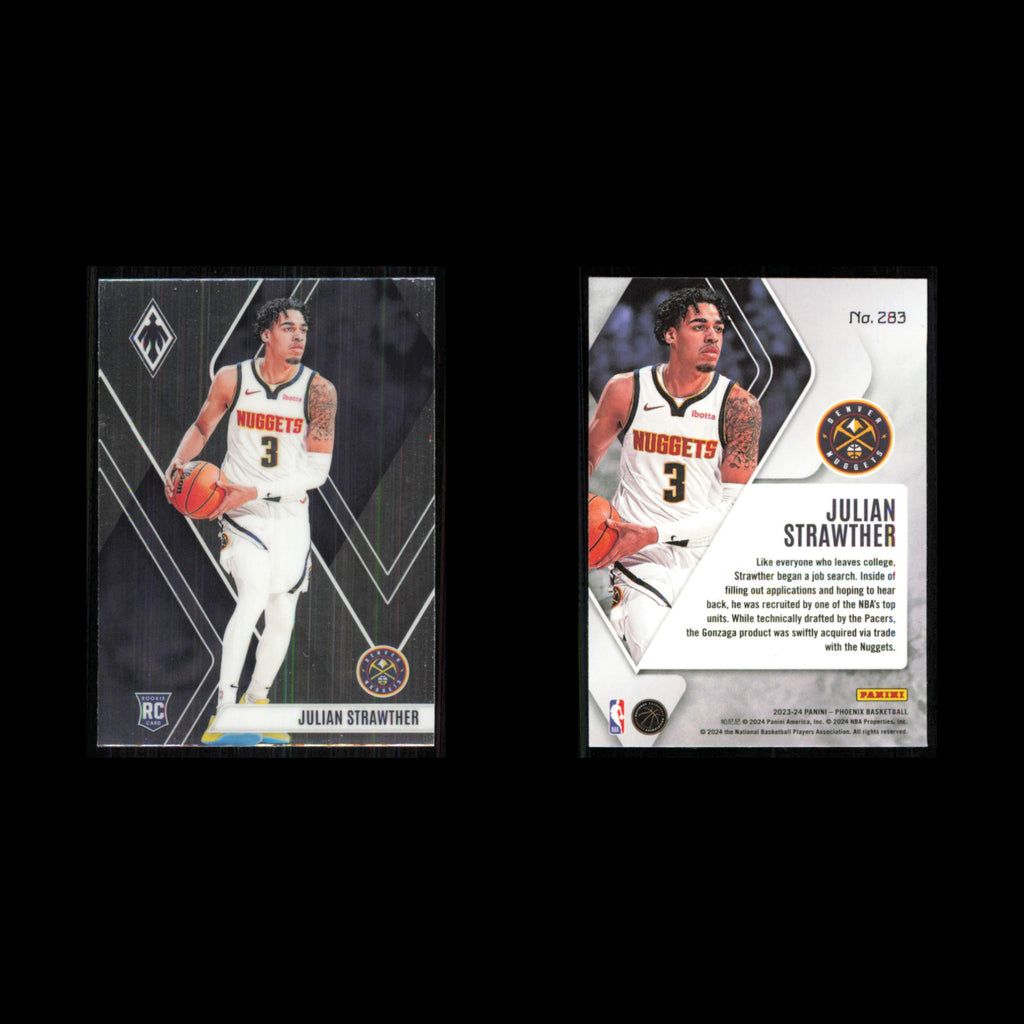 Julian Strawther Rookie #283 2023 Panini Phoenix Denver Nuggets Basketball Card