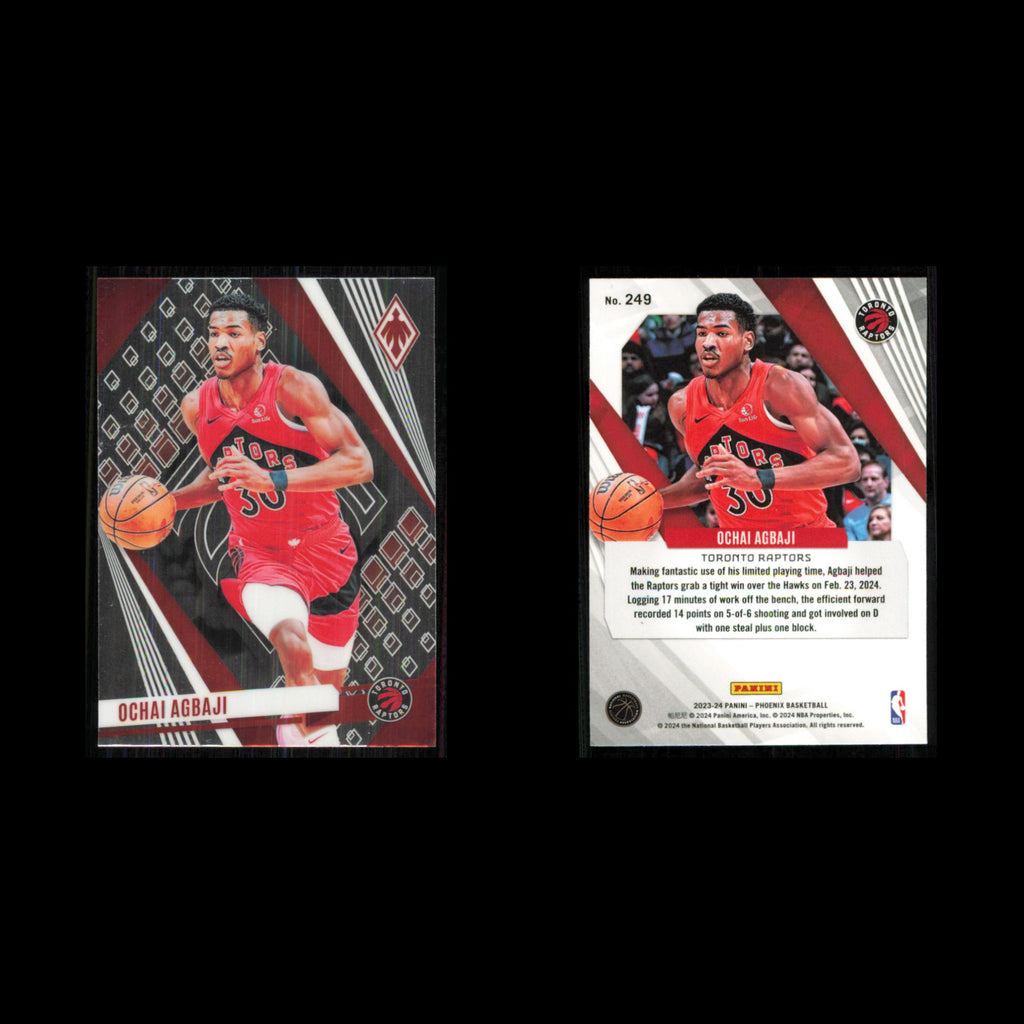 Ochai Agbaji #249 2023 Panini Phoenix Toronto Raptors Basketball Card NBA NM