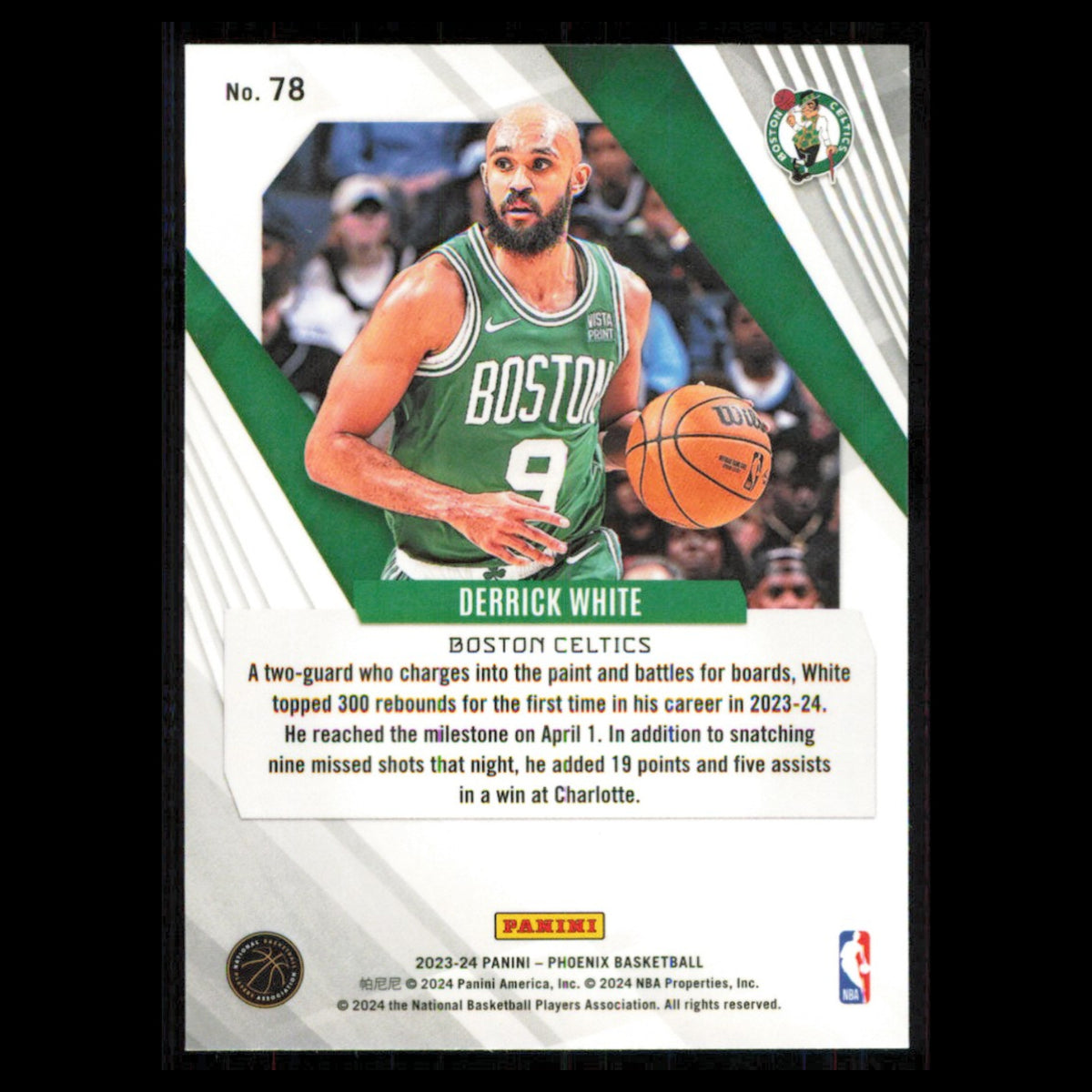 Derrick White #78 2023 Panini Phoenix Boston Celtics Basketball Card NBA NM