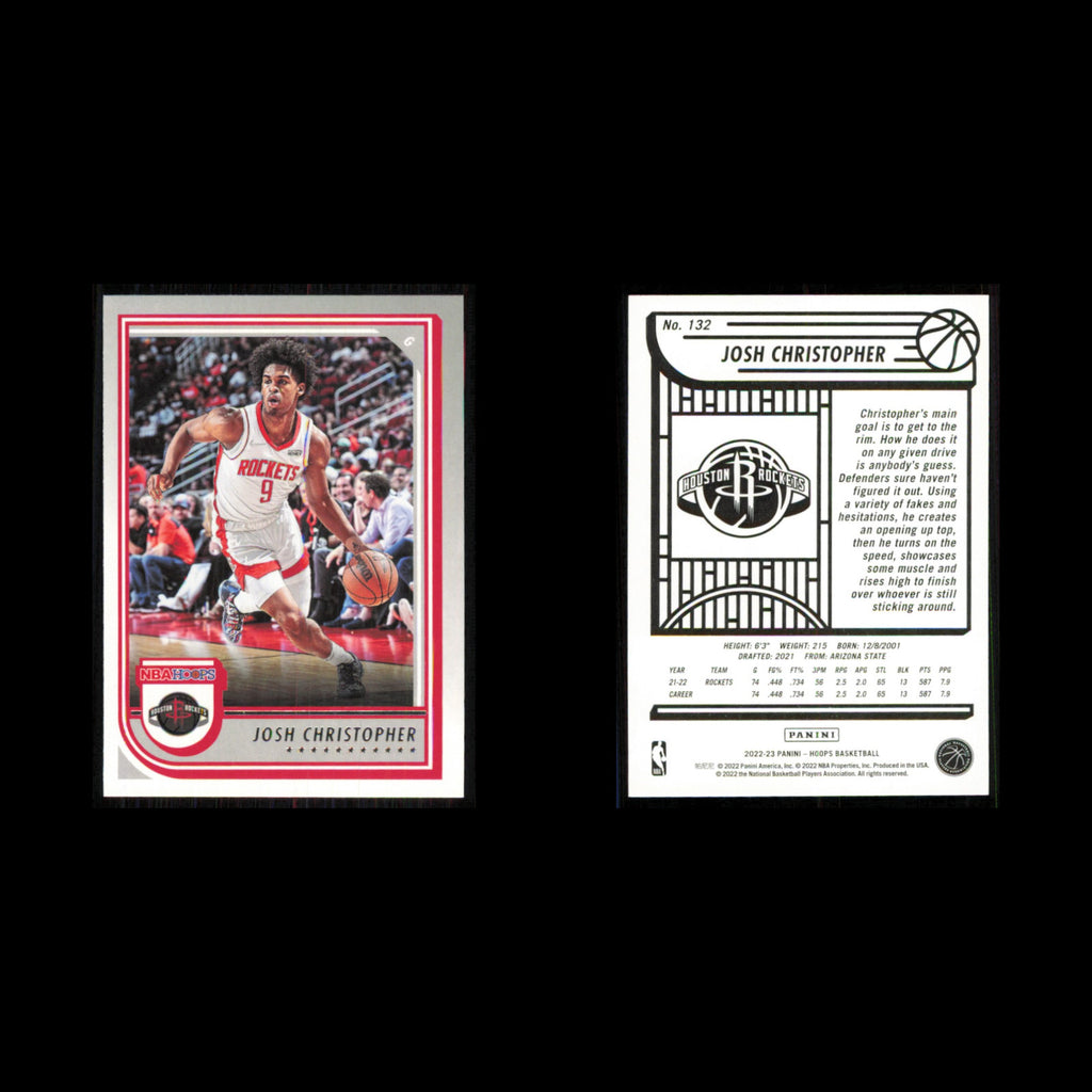 Josh Christopher #132 2022 Hoops Houston Rockets Basketball Card NBA NM
