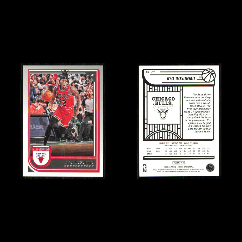Ayo Dosunmu #79 2022 Hoops Chicago Bulls Basketball Card NBA NM