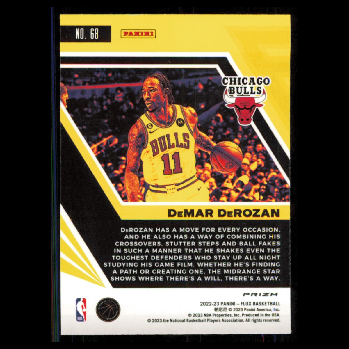 DeMar DeRozan #68 2022 Panini Flux Red Chicago Bulls Basketball Card NBA NM