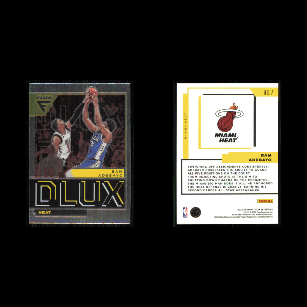 Bam Adebayo #7 2022 Panini Flux D Lux Miami Heat Basketball Card NBA NM