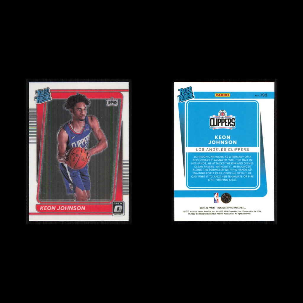 Keon Johnson Rookie #192 2021 Donruss Optic Los Angeles Clippers Basketball Card