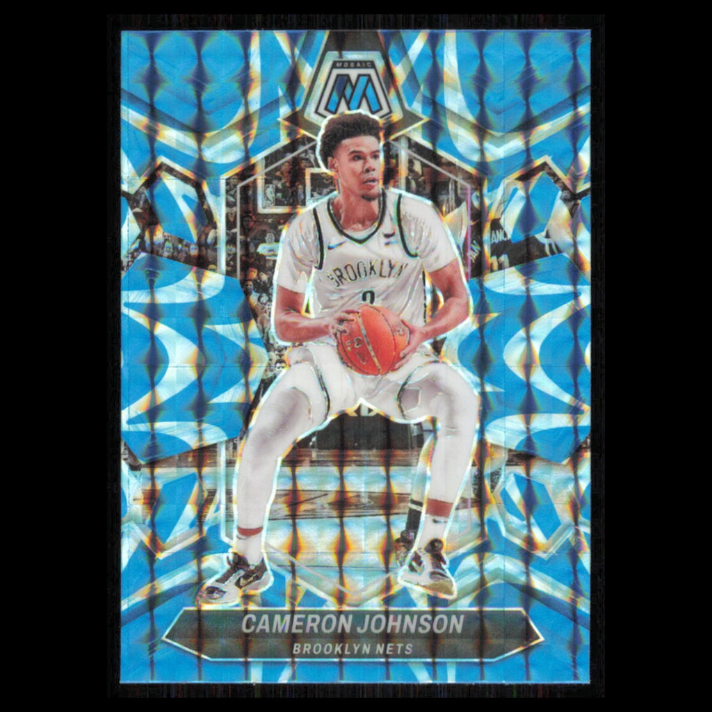 Cameron Johnson #188 2023 Panini Mosaic Reactive Blue Brooklyn Nets Basketball