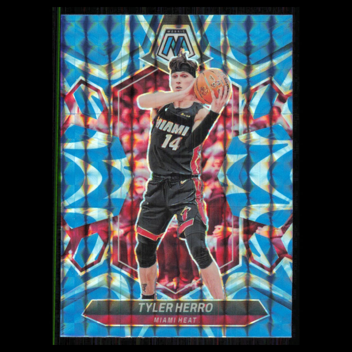 Tyler Herro #11 2023 Panini Mosaic Reactive Blue Miami Heat Basketball Card NBA