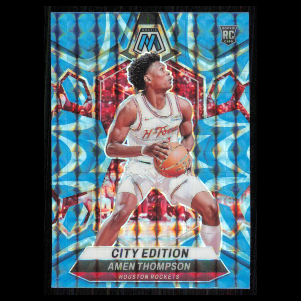 Amen Thompson #281 2023 Panini Mosaic City Edition Houston Rockets Basketball NM