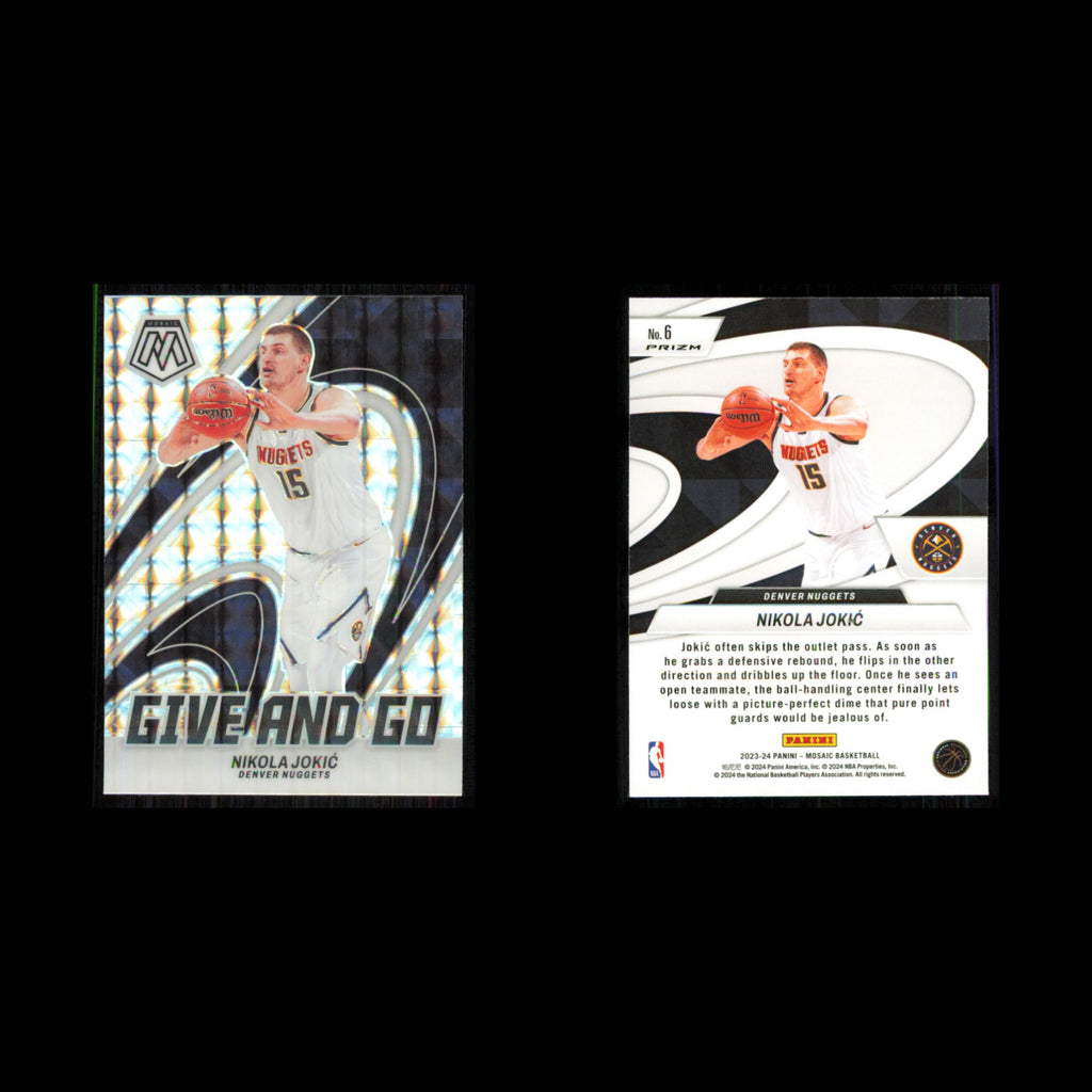 Nikola Jokic #6 2023 Panini Mosaic Denver Nuggets Basketball Card NBA NM
