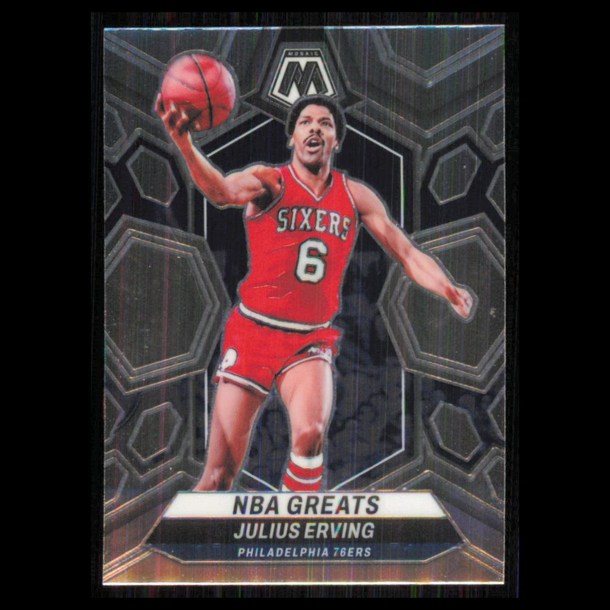 Julius Erving #292 2023 Panini Mosaic Philadelphia 76ers Basketball Card NBA NM