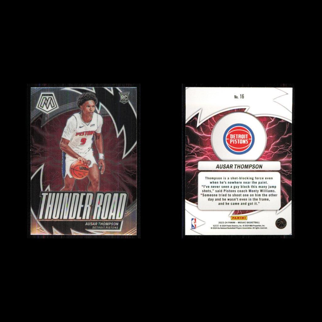 Ausar Thompson Rookie #16 2023 Panini Mosaic Thunder Road Detroit Pistons Card