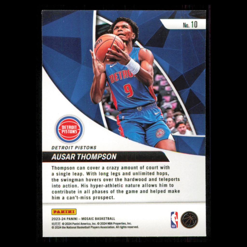 Ausar Thompson Rookie #10 2023 Panini Mosaic Detroit Pistons Basketball Card NBA