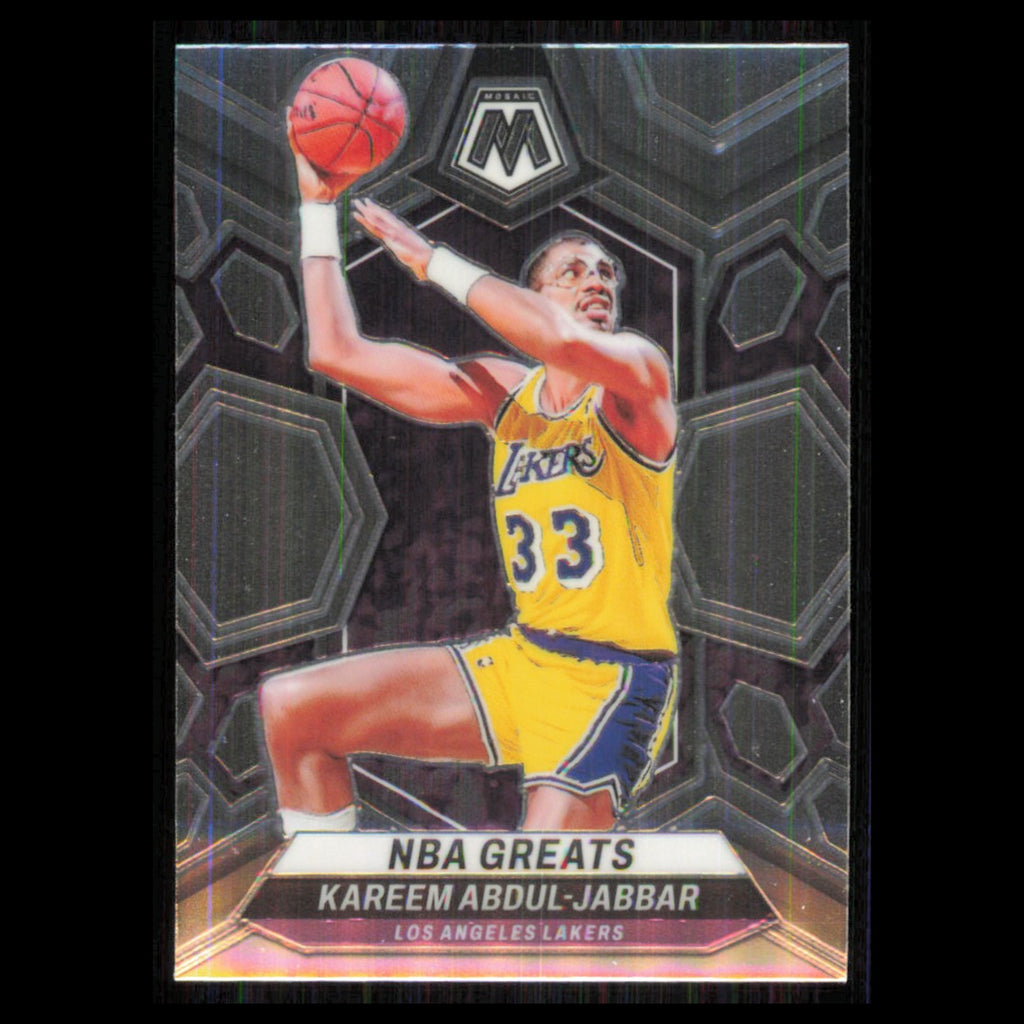 Kareem Abdul-Jabbar #299 2023 Panini Mosaic Los Angeles Lakers Basketball Card