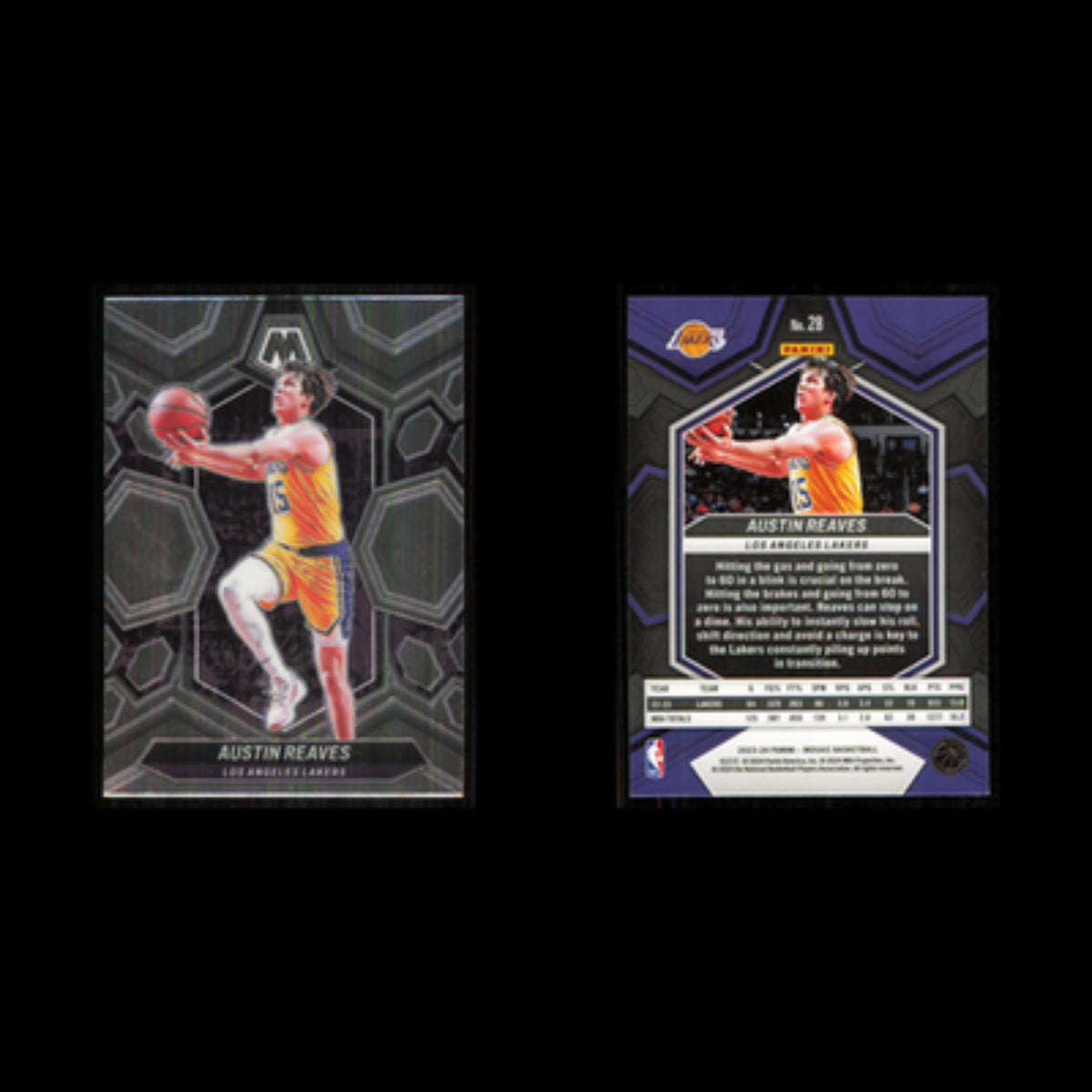 Austin Reaves #28 2023 Panini Mosaic Los Angeles Lakers Basketball Card NBA NM