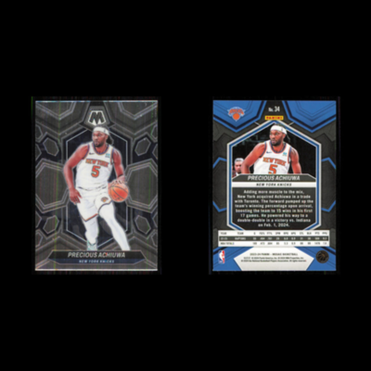 Precious Achiuwa #34 2023 Panini Mosaic New York Knicks Basketball Card NBA NM