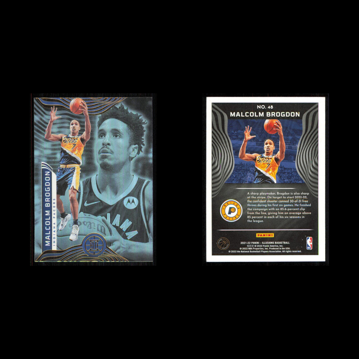 Malcolm Brogdon #48 2021 Panini Illusions Indiana Pacers Basketball Card NBA NM