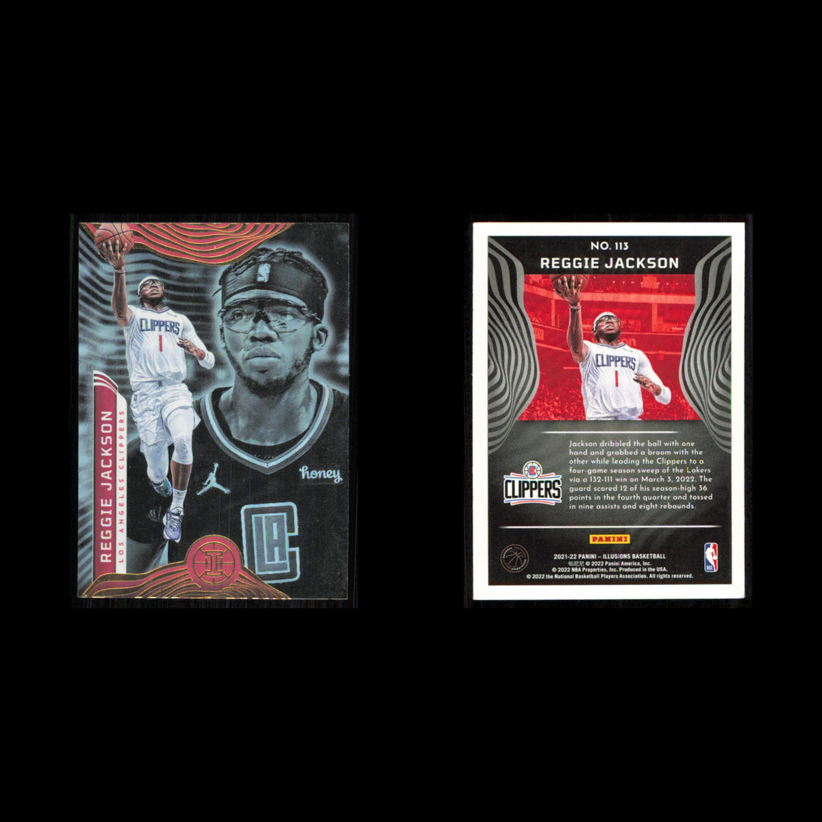 Reggie Jackson #113 2021 Panini Illusions Los Angeles Clippers Basketball Card