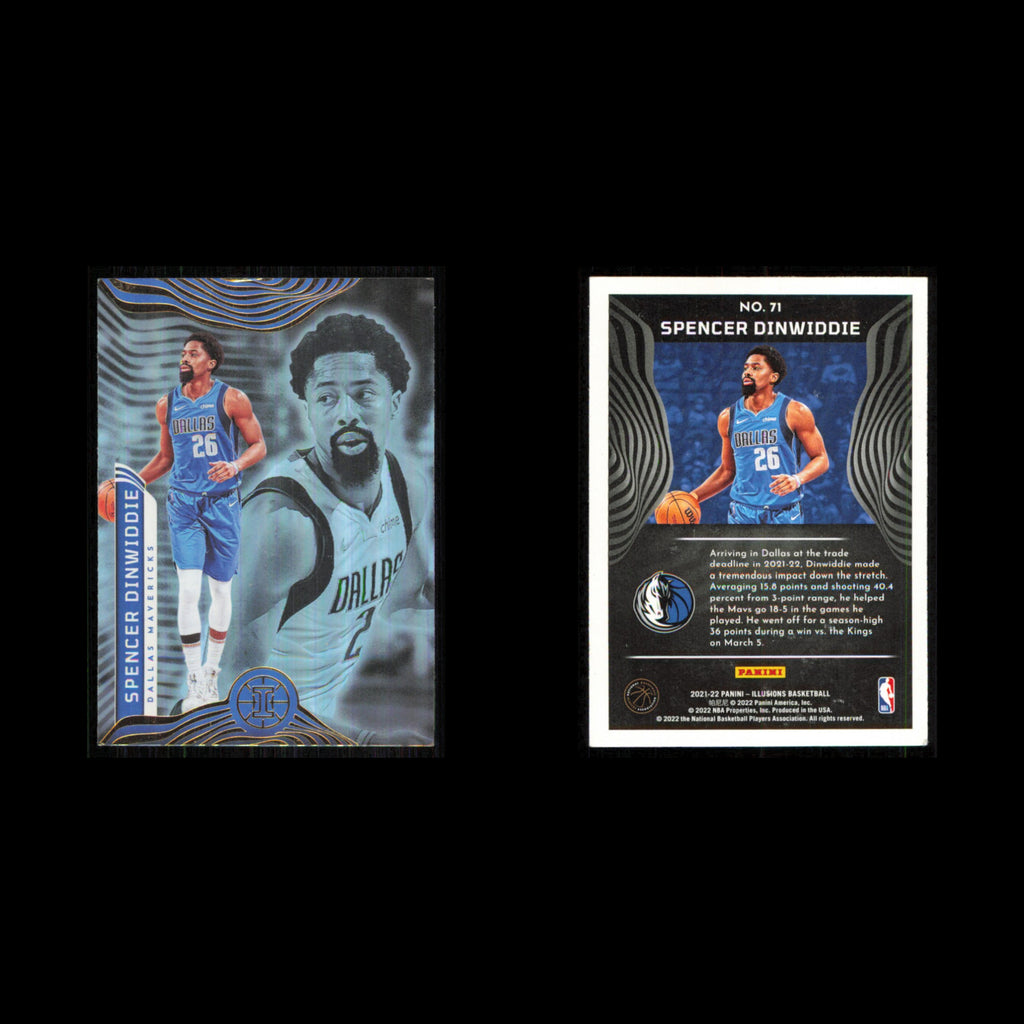 Spencer Dinwiddie #71 2021 Panini Illusions Dallas Mavericks Basketball Card NBA