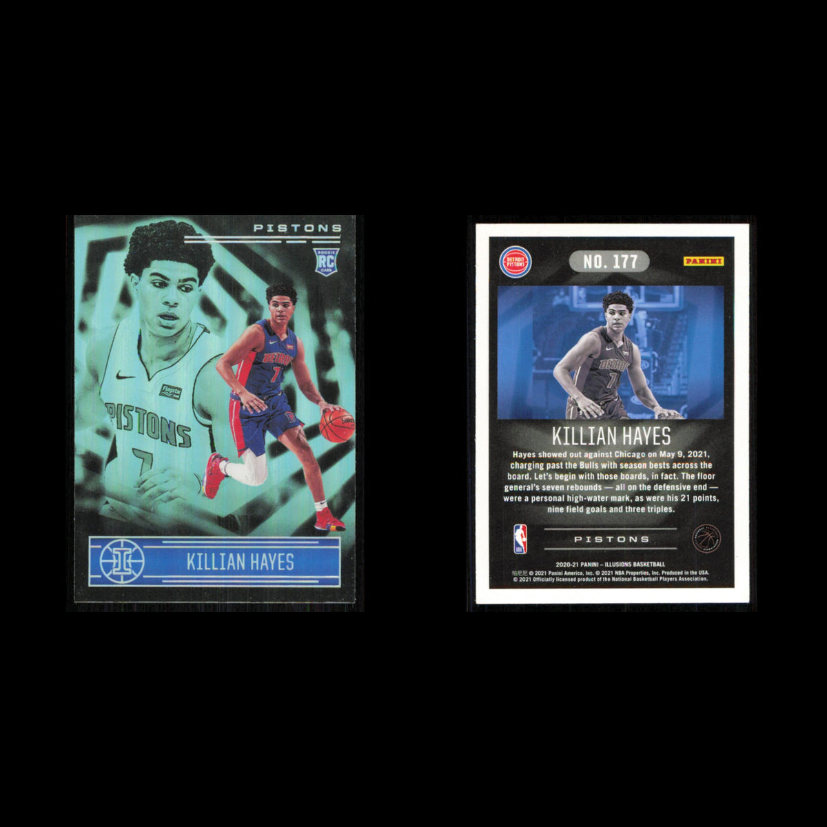 Killian Hayes Rookie #177 2020 Panini Illusions Detroit Pistons Basketball Card
