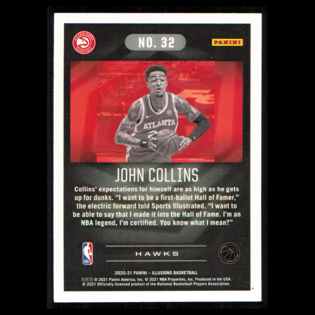 John Collins #32 2020 Panini Illusions Atlanta Hawks Basketball Card NBA NM