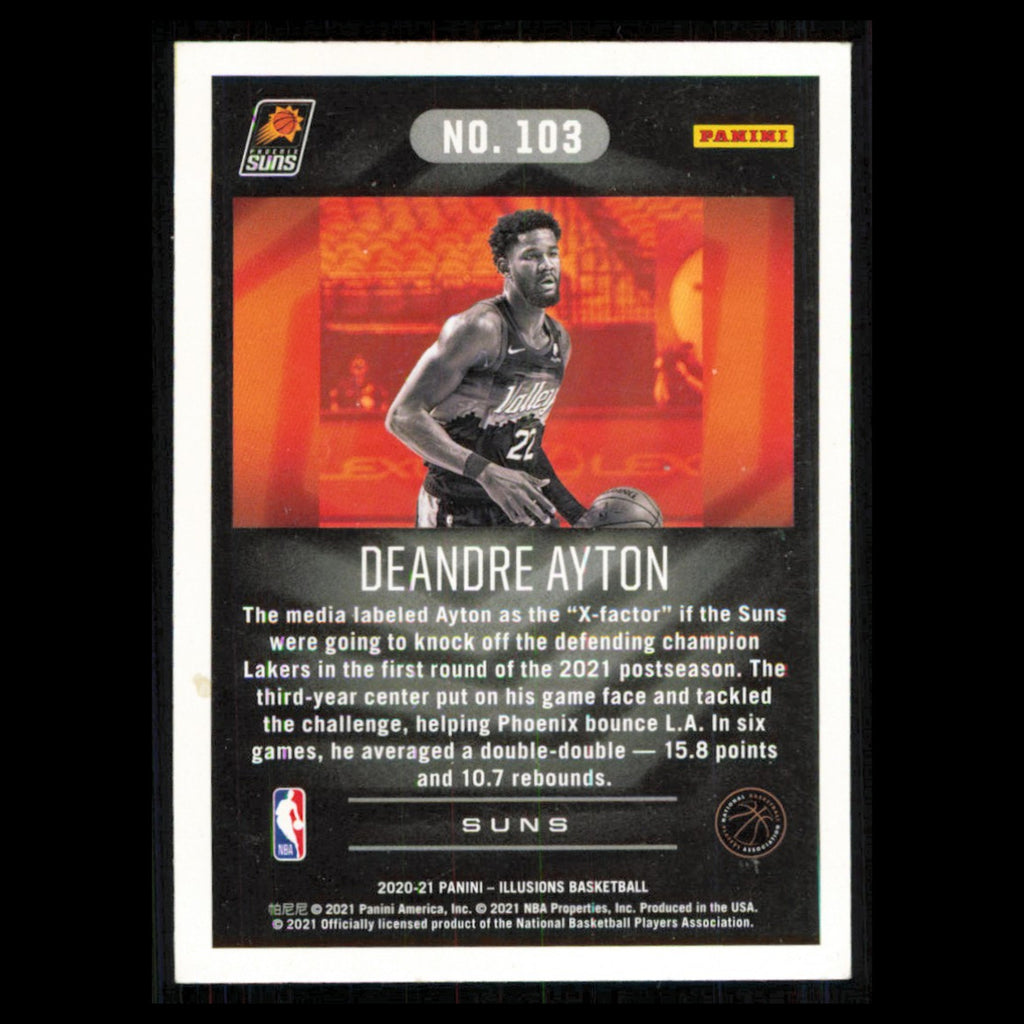 Deandre Ayton #103 2020 Panini Illusions Phoenix Suns Basketball Card NBA NM