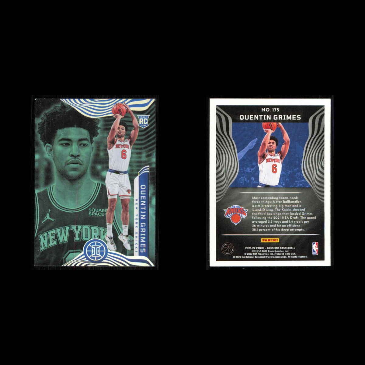 Quentin Grimes Rookie #175 2021 Panini Illusions New York Knicks Basketball Card