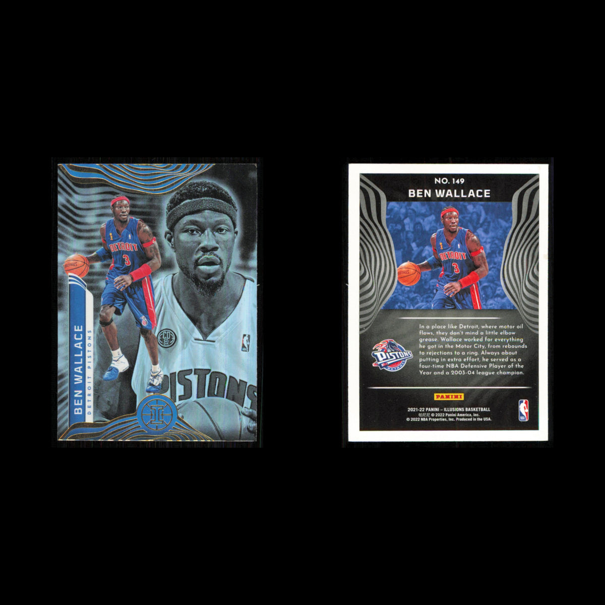 Ben Wallace #149 2021 Panini Illusions Detroit Pistons Basketball Card NBA NM
