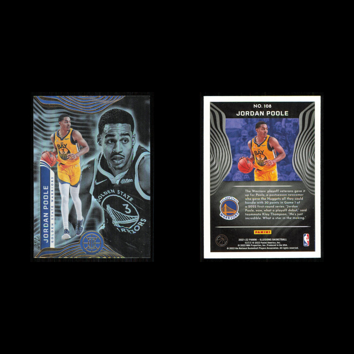 Jordan Poole #108 2021 Panini Illusions Golden State Warriors Basketball Card NM