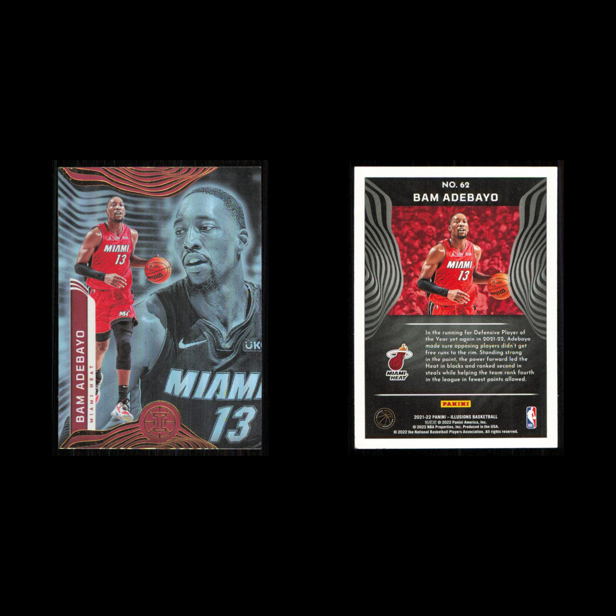 Bam Adebayo #62 2021 Panini Illusions Miami Heat Basketball Card NBA NM