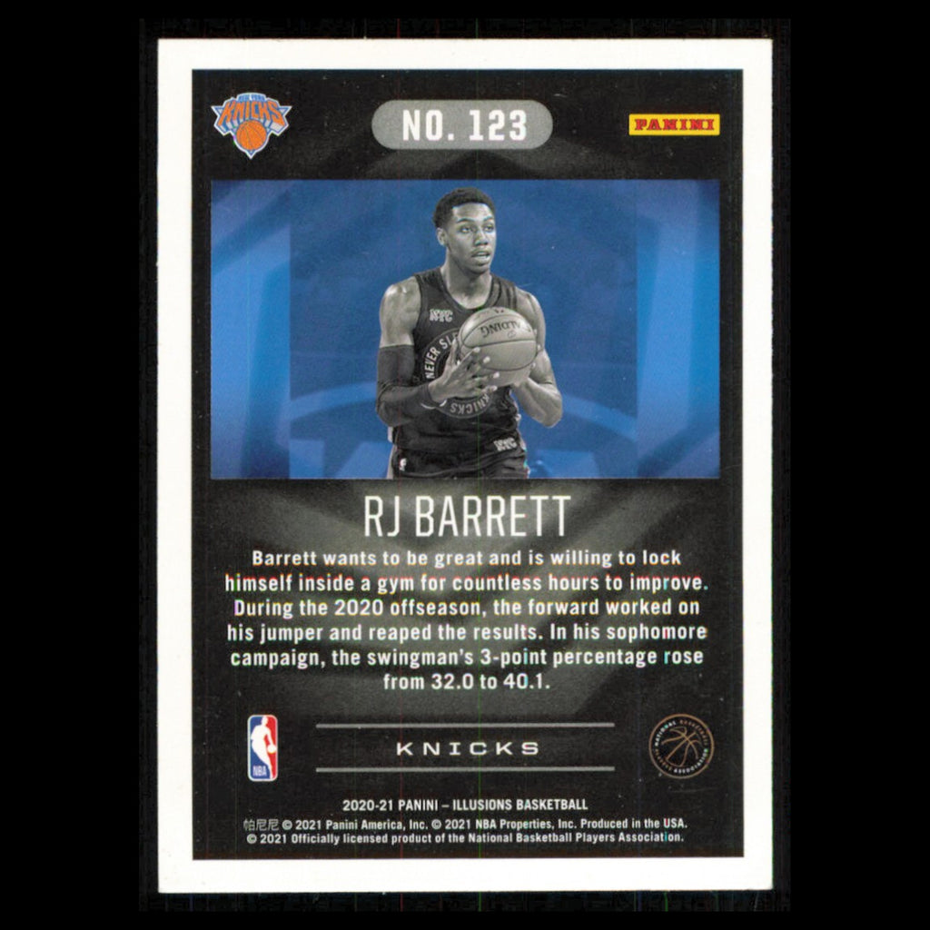 RJ Barrett #123 2020 Panini Illusions New York Knicks Basketball Card NBA NM