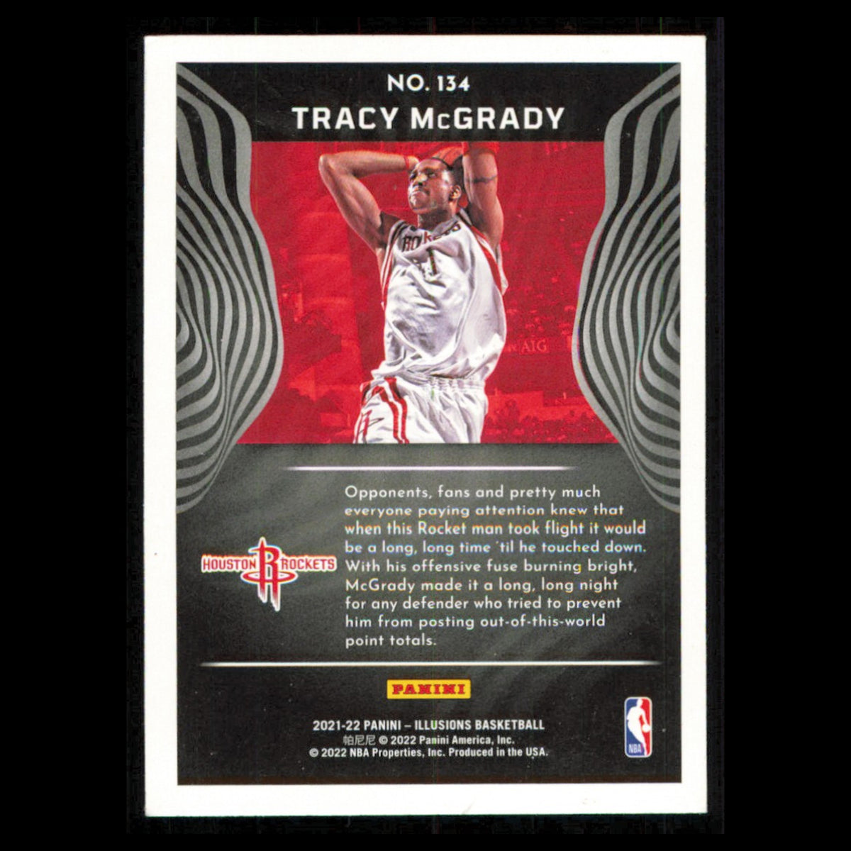 Tracy McGrady #134 2021 Panini Illusions Houston Rockets Basketball Card NBA NM