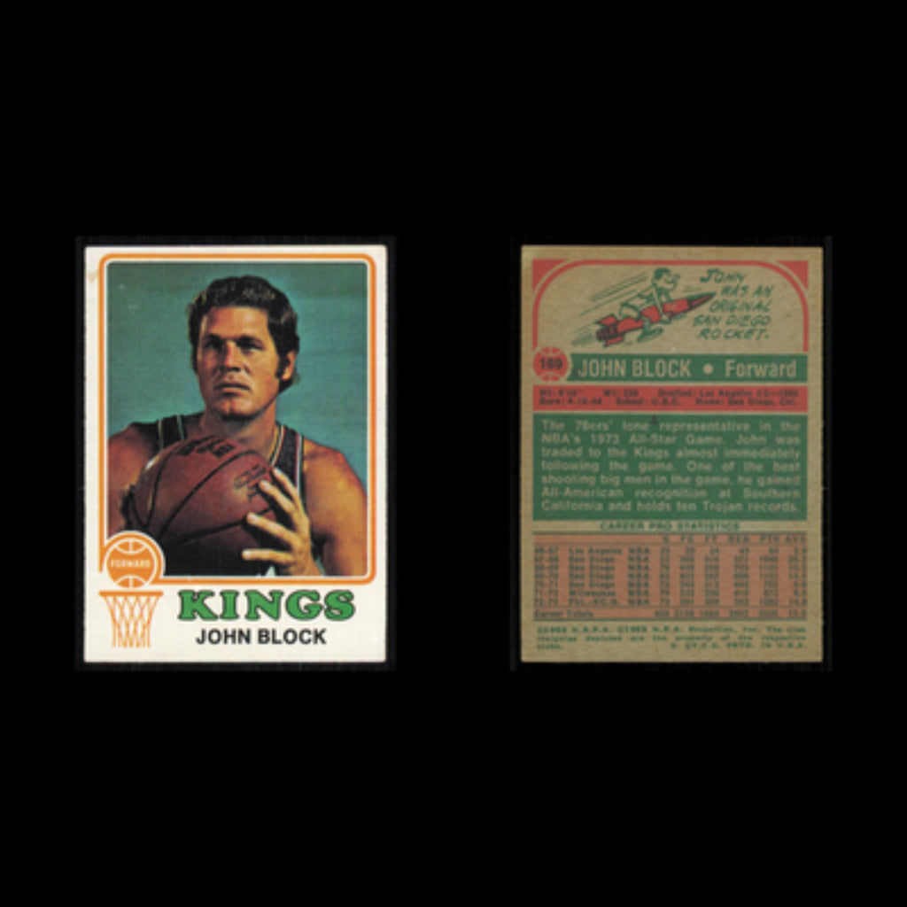 John Block #169 1973 Topps KC-Omaha Kings Basketball Card NBA VG