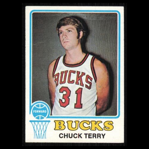 Chuck Terry #172 1973 Topps Milwaukee Bucks Basketball Card NBA Poor